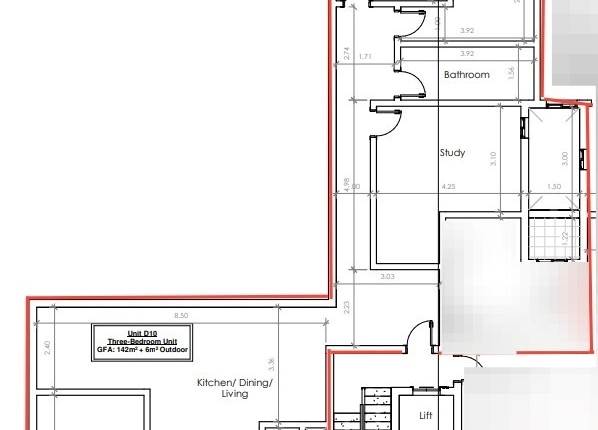 Paola - 3 Bedroom + Study Apartment Shell Form