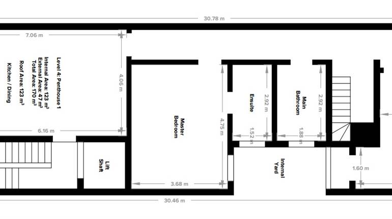 Naxxar - 3 Bedroom Penthouse Semi Finished 