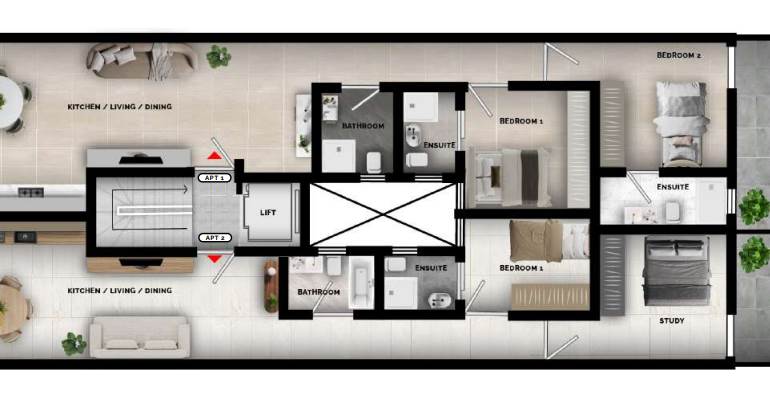 Pieta - 1st Floor 2 Bedroom Apt Fully finished 