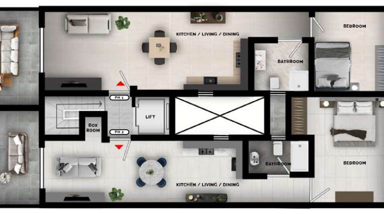 Pieta - 1 Bedroom Penthouse Fully Finished