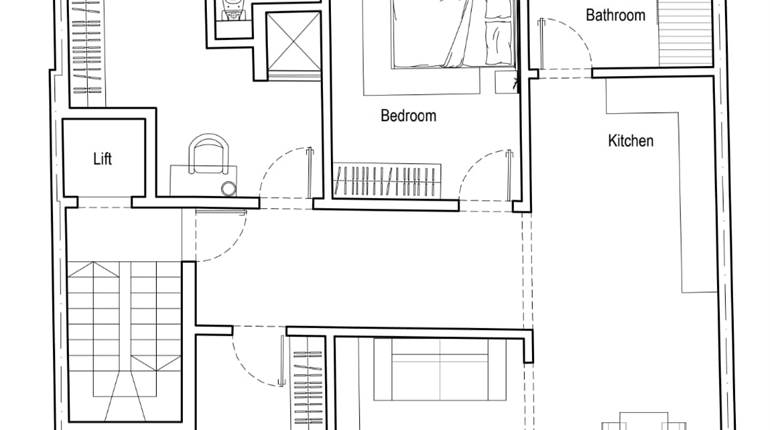 Fgura - Squarish 3 Bedroom Apartment - On Plan