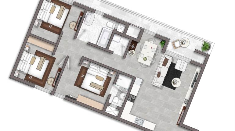 Marsascala - 3 Bedroom Finished 4th Floor Apartment Ready Built 