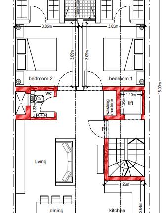 San Gwann - 2 Bedroom 1st Floor Apartment On Plan 