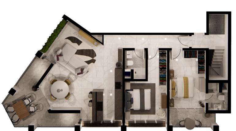 Mosta - 2 Bedroom Finished 3rd Floor Apartment Ready Built