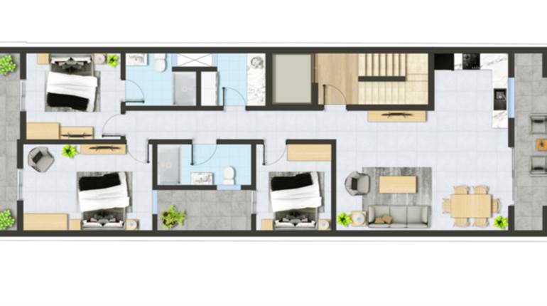 Fgura - 3 Bedroom Apartment Fully Finished (On Plan)