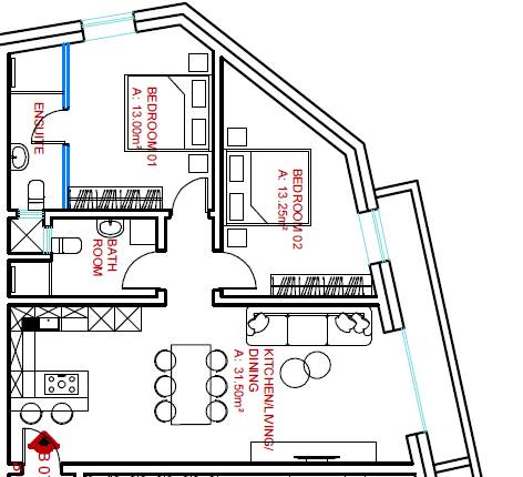 Zejtun - 1st Floor 2 Bedroom Apartment Shell Form