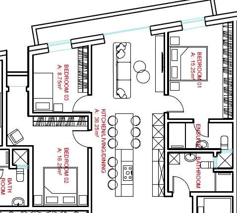Zejtun - 1st Floor 3 Bedroom Apartment Shell Form
