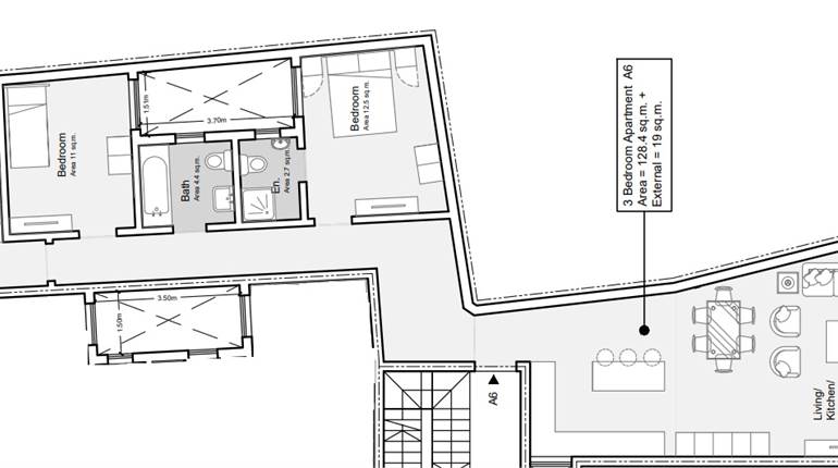 Blazan - 3 Bedroom 2nd Floor Finished Apartment, Ready Built 