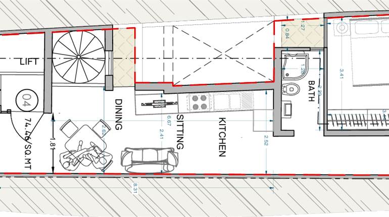 Tarxien , 2 bedroom Penthouse finished with full roof & airspace  On Plan 