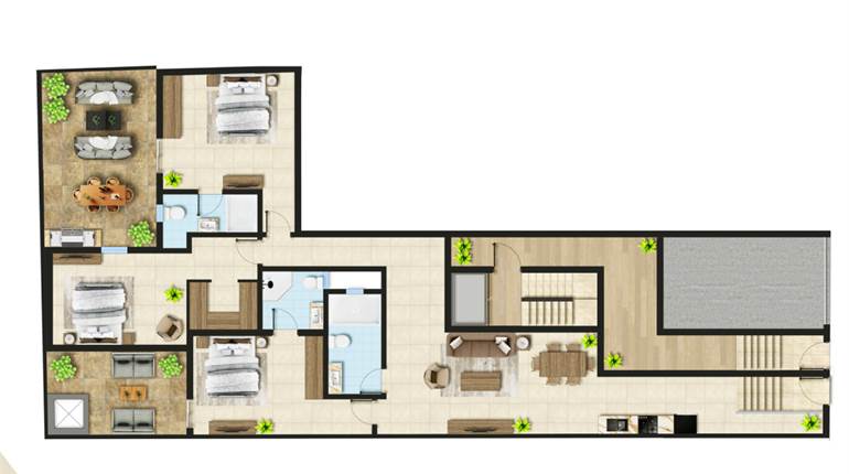 Fgura - 3 Bedroom Finished Elevated Maisonette On Plan 