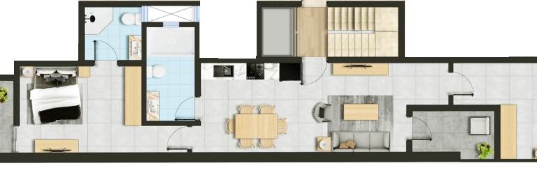 Fgura - 2 Bedroom 3rd Floor Finished Apartment On Plan 