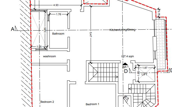 Fgura - 3 Bedroom 1st Floor Finished Apartment On Plan 