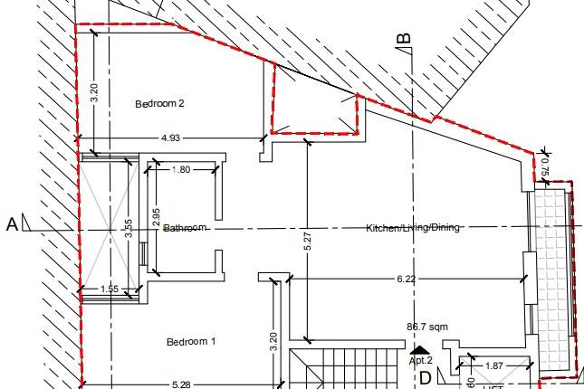 Fgura - 2 Bedroom 2nd Floor Finished Apartment On Plan 