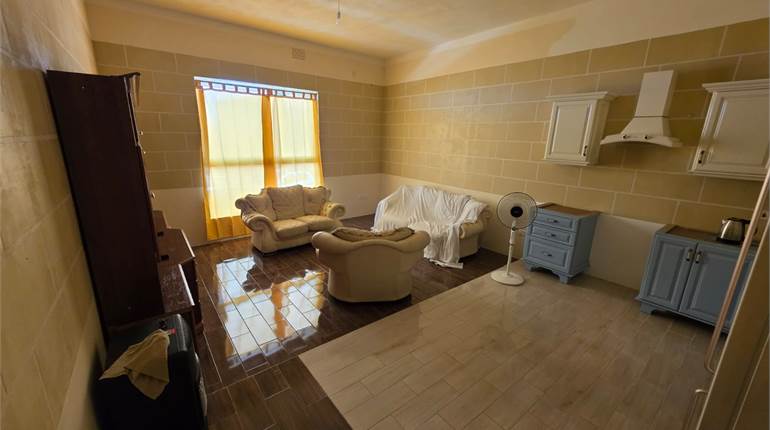 Gozo Xaghra: Partly Furnished Elevated Ground Floor 2 bedroom Apartment