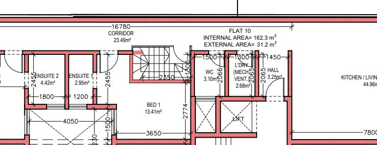 Mosta - 3 Bedroom Finished Penthouse On Plan 