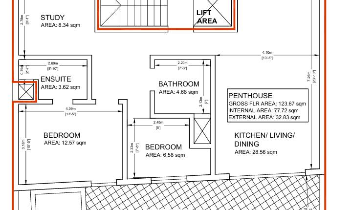 Mosta, Under Constriction , 3 Bedroom Penthouse Highly Finished with full ownership of roof 