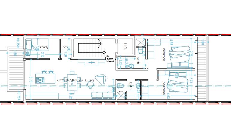 Zabbar - 2 Bedroom + Study Finished Apartment + Front & Back Balcony 