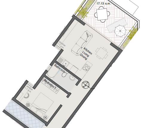 Birkirkara - 1 Bedroom Penthouse with Airspace - Shell Form 