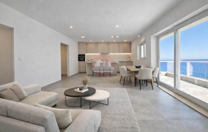 St. Pauls Bay - 1 Bedroom + Study Fully Finished Apartment + Side Sea Views