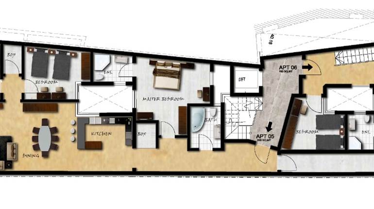 Mosta - 3rd Floor 3 Bedroom Apartment