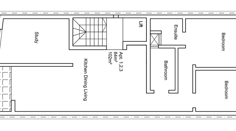 Iklin - 3rd Floor 2/3 Apartment Fully Finished