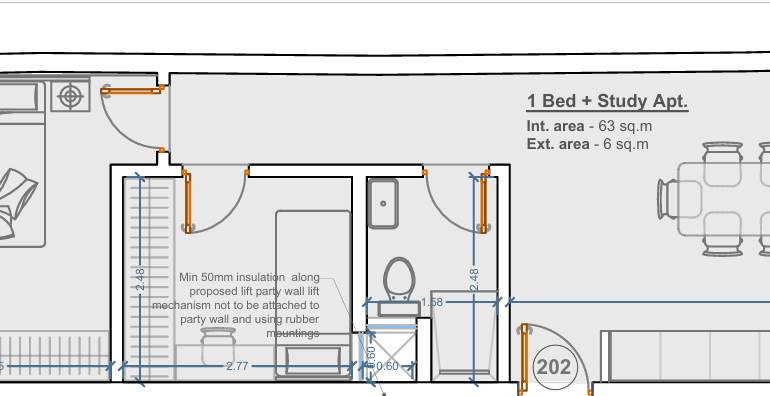 Birzebbugia - 1 Bedroom + Study Apartment -On Plan