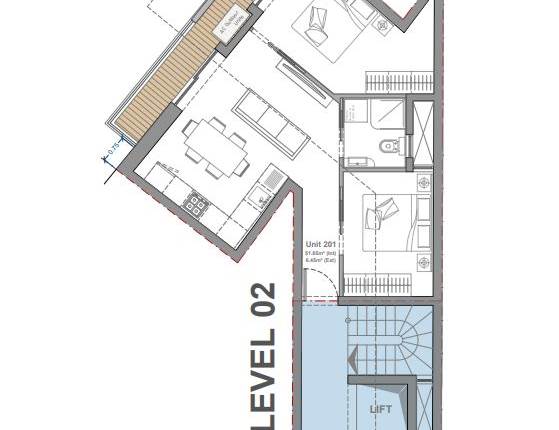 Hamrun - 1 Bedroom + Study On Plan Shell Form