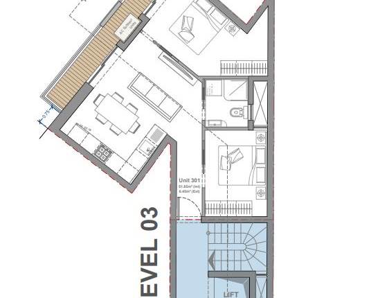 Hamrun - 1 Bedroom + Study On Plan Shell Form