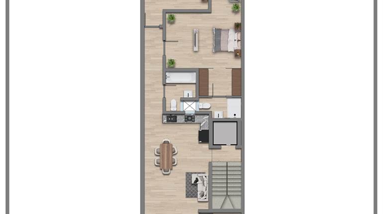 M'Scala - On plan 3 Bedroom Apt, Finished